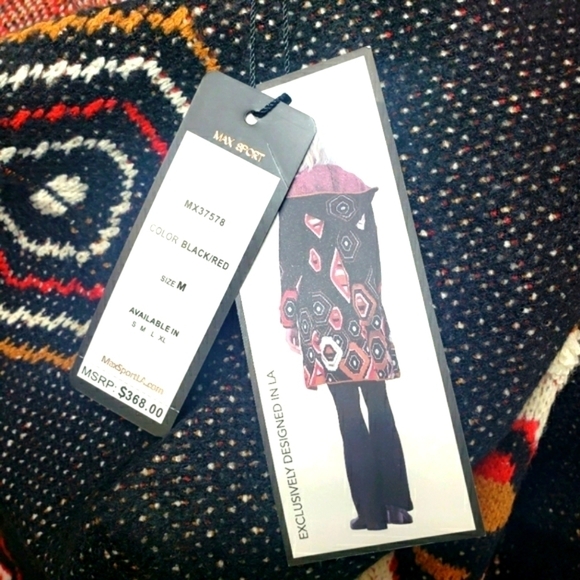 MAXSPORT Aztec Boho Mid Length Knitted Sweater Cardigan Size M - Picture 4 of 12